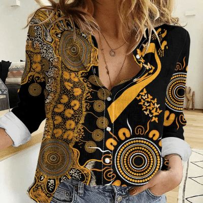 Women aboriginal Indigenous NAIDOC casual shirt NCY065