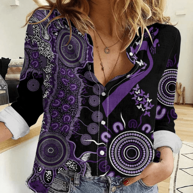 Women aboriginal Indigenous NAIDOC casual shirt NCY064
