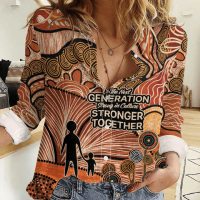 Women aboriginal Indigenous NAIDOC casual shirt NCY062
