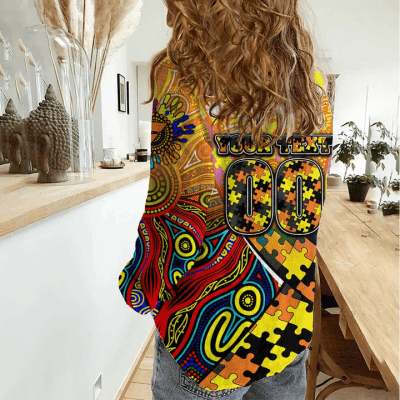 Women aboriginal Indigenous NAIDOC casual shirt NCY028