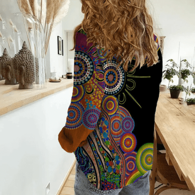 Women aboriginal Indigenous NAIDOC casual shirt NCY046