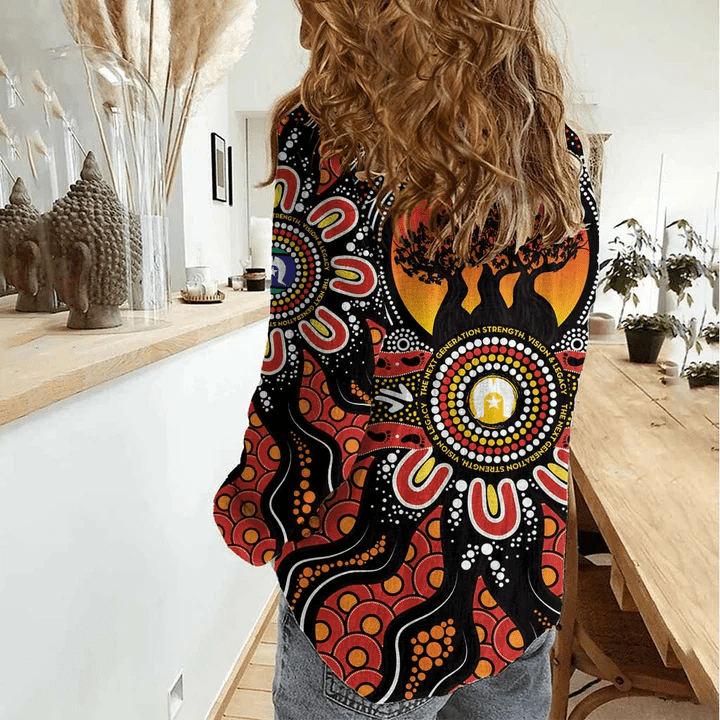 Women aboriginal Indigenous NAIDOC casual shirt NCY010 Women aboriginal Indigenous NAIDOC casual shirt NCY010