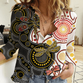 Women aboriginal Indigenous NAIDOC casual shirt NCY037