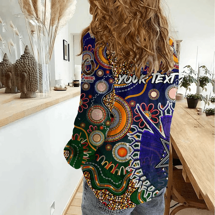 Women aboriginal Indigenous NAIDOC casual shirt NCY023 Women aboriginal Indigenous NAIDOC casual shirt NCY023