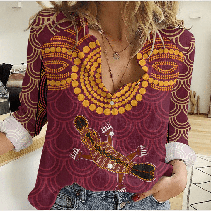 Women aboriginal Indigenous NAIDOC casual shirt NCY040 Women aboriginal Indigenous NAIDOC casual shirt NCY040