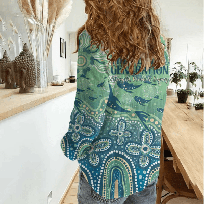 Women aboriginal Indigenous NAIDOC casual shirt NCY053