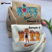 Ember And Wade Elemental Disney Nike Embroidered Sweatshirts| soulcals.com