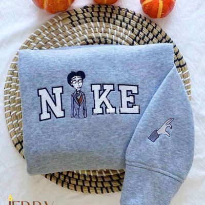 Emily And Victor The Corpse Bride Nike Embroidered Shirt| soulcals.com