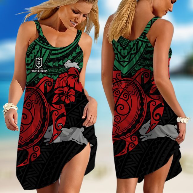 AFL Brisbane Lions  Polynesian Sleeveless Summer Beach Sundress for Women