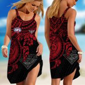 AFL Brisbane Lions  Polynesian Sleeveless Summer Beach Sundress for Women