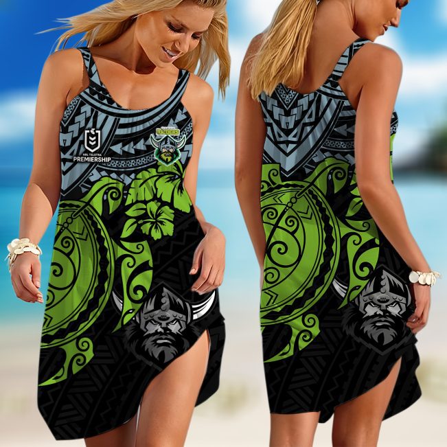 AFL Brisbane Lions  Polynesian Sleeveless Summer Beach Sundress for Women