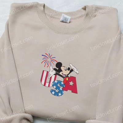 Firework USA Mickey Mouse Shirt Disney Embroidered Patriotic Shirts | soulcals.com