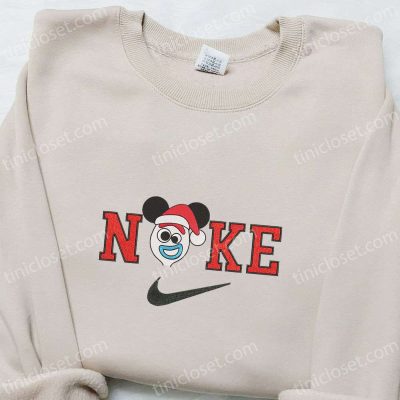 Forky Mickey Disney Christmas x Nike Embroidered Sweatshirt Cartoon Shirt Perfect Christmas Gift | soulcals.com