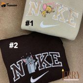 Funny Tom And Jerry Nike Embroidered Sweatshirt| soulcals.com