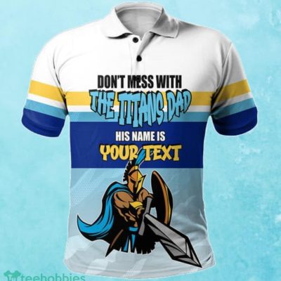 Gold Coast Titans Custom Name Father?s Day NRL Custom Polo Shirt Best Gift For Fans