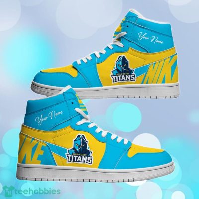 Gold Coast Titans Custom Name NRL Air Jordan HighTop Best Gift For Fans