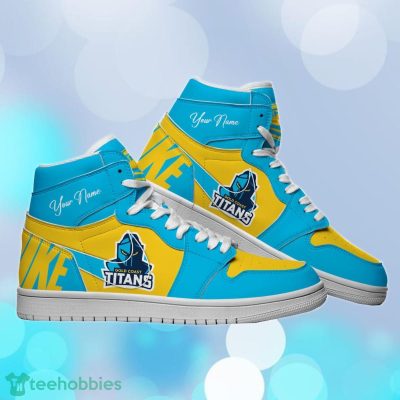 Gold Coast Titans Custom Name NRL Air Jordan HighTop Best Gift For Fans