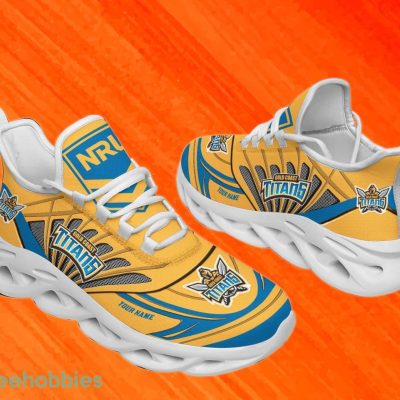 Gold Coast Titans Custom Name NRL Max Soul Shoes Men And Women For Fans