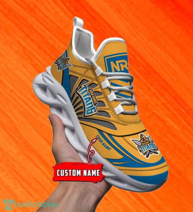 Gold Coast Titans Custom Name NRL Max Soul Shoes Men And Women For Fans
