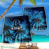 Gold Coast Titans NRL Coconut Pattern Tropical Beach Shorts For Mens Personalized Name