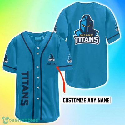 Gold Coast Titans NRL Custom Name Baseball Jersey Best Gift For Men And Women Fans