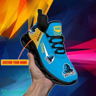Gold Coast Titans NRL Glitter Personalized Max Soul Shoes