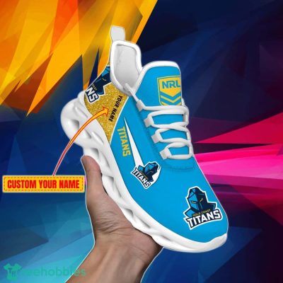 Gold Coast Titans NRL Glitter Personalized Max Soul Shoes