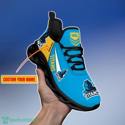 Gold Coast Titans Personalized Name NRL Max Soul Shoes Gift Fans