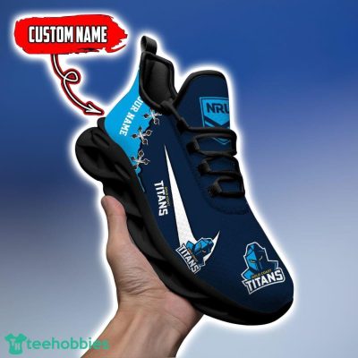 Gold Coast Titans Personalized Name NRL Premium Luxury Max Soul Shoes Best Gift For Fans