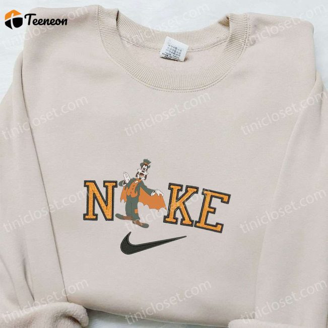 Spooky Goofy Dracula x Nike Embroidered Sweatshirt & Walt Disney Characters Shirt B Gift for Men Women Halloween Gift Ideas| soulcals.com