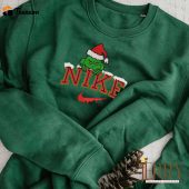 Grinch Christmas Nike Embroidered Sweatshirt, Grinch Shirt| soulcals.com