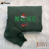 Grinch Face Christmas Nike Embroidered Sweatshirt, Grinch Christmas Sweatshirt| soulcals.com