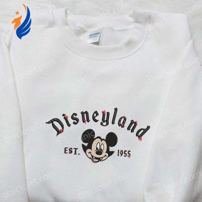 Halloween Disneyland Mickey Est 1955 Embroidered Shirt Spooky Disney Halloween Gift for Family | soulcals.com