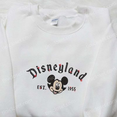 Halloween Disneyland Mickey Est 1955 Embroidered Shirt Spooky Disney Halloween Gift for Family | soulcals.com