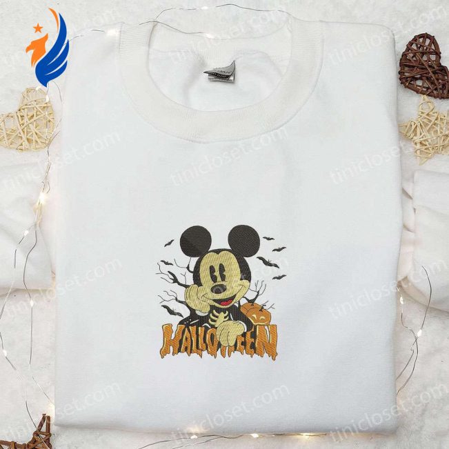 Spooktacular Halloween Mickey Hoodie Disney Embroidered Sweatshirt & Adorable Shirt | soulcals.com