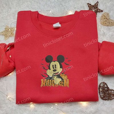 Halloween Mickey Embroidered Hoodie Disney Sweatshirt Adorable Halloween Shirt | soulcals.com
