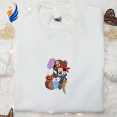Halloween Pirate Mickey With Pumpkin Lantern Embroidered Shirt Disney Halloween Embroidered Shirt Adorable Halloween Embroidered Shirt.jpg - demo10