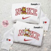 Hello Kitty And Pooh X Nike Embroidered Couple Shirt Cartoon Embroidered Shirt Nike Inspired Embroidered Hoodie 2.jpeg - demo10