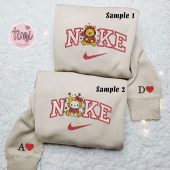 Hello Kitty And Pooh X Nike Embroidered Couple Shirt Cartoon Embroidered Shirt Nike Inspired Embroidered Hoodie 4.jpeg - demo10