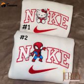 Hello Kitty & Spiderman Nike Sweatshirt Perfect Valentine s Day Gift for Couples| soulcals.com