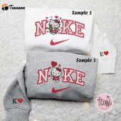 Hello Kitty Cupid Hearts X Nike Embroidered Couple Shirt Valentine Embroidered Shirt Nike Inspired Embroidered Hoodie.jpeg - demo10