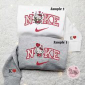 Hello Kitty Cupid Hearts X Nike Embroidered Couple Shirt Valentine Embroidered Shirt Nike Inspired Embroidered Hoodie 2.jpeg - demo10
