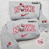 Hello Kitty Cupid Hearts X Nike Embroidered Couple Shirt Valentine Embroidered Shirt Nike Inspired Embroidered Hoodie 3.jpeg - demo10