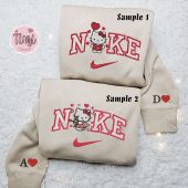 Hello Kitty Cupid Hearts X Nike Embroidered Couple Shirt Valentine Embroidered Shirt Nike Inspired Embroidered Hoodie 4.jpeg - demo10