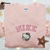 Hello Kitty Peace X Nike Embroidered Shirt Cartoon Embroidered Hoodie Nike Inspired Embroidered Sweatshirt.jpeg - demo10