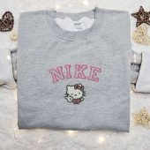 Hello Kitty Peace X Nike Embroidered Shirt Cartoon Embroidered Hoodie Nike Inspired Embroidered Sweatshirt 3.jpeg - demo10