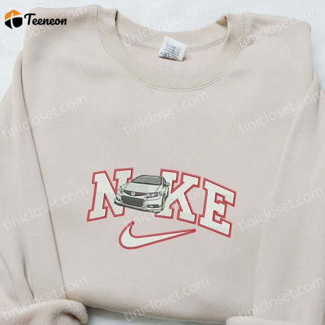 Honda Car x Nike Embroidered Shirt Transportations Shirt & Hoodie Unique Nike Inspired Apparel| soulcals.com