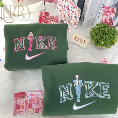 Hot Barbie Movie 2023 Ken Nike Embroidered Sweatshirt Perfect Christmas Couple Gift| soulcals.com