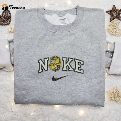 Hufflepuff Logo x Nike Embroidered Shirt Harry Potter Hoodie & Nike Inspired Sweatshirt Premium Movie Merch| soulcals.com