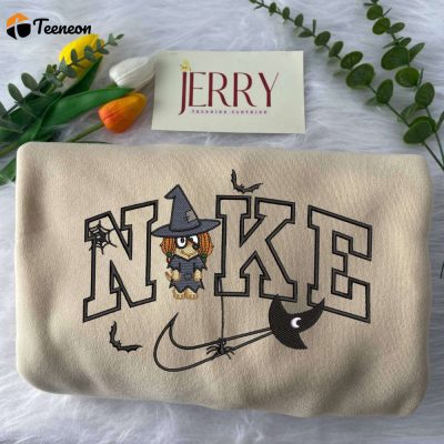 Spooky Style with Indy Nike Halloween Embroidered Sweatshirt, Perfect for Fall Festivities| soulcals.com